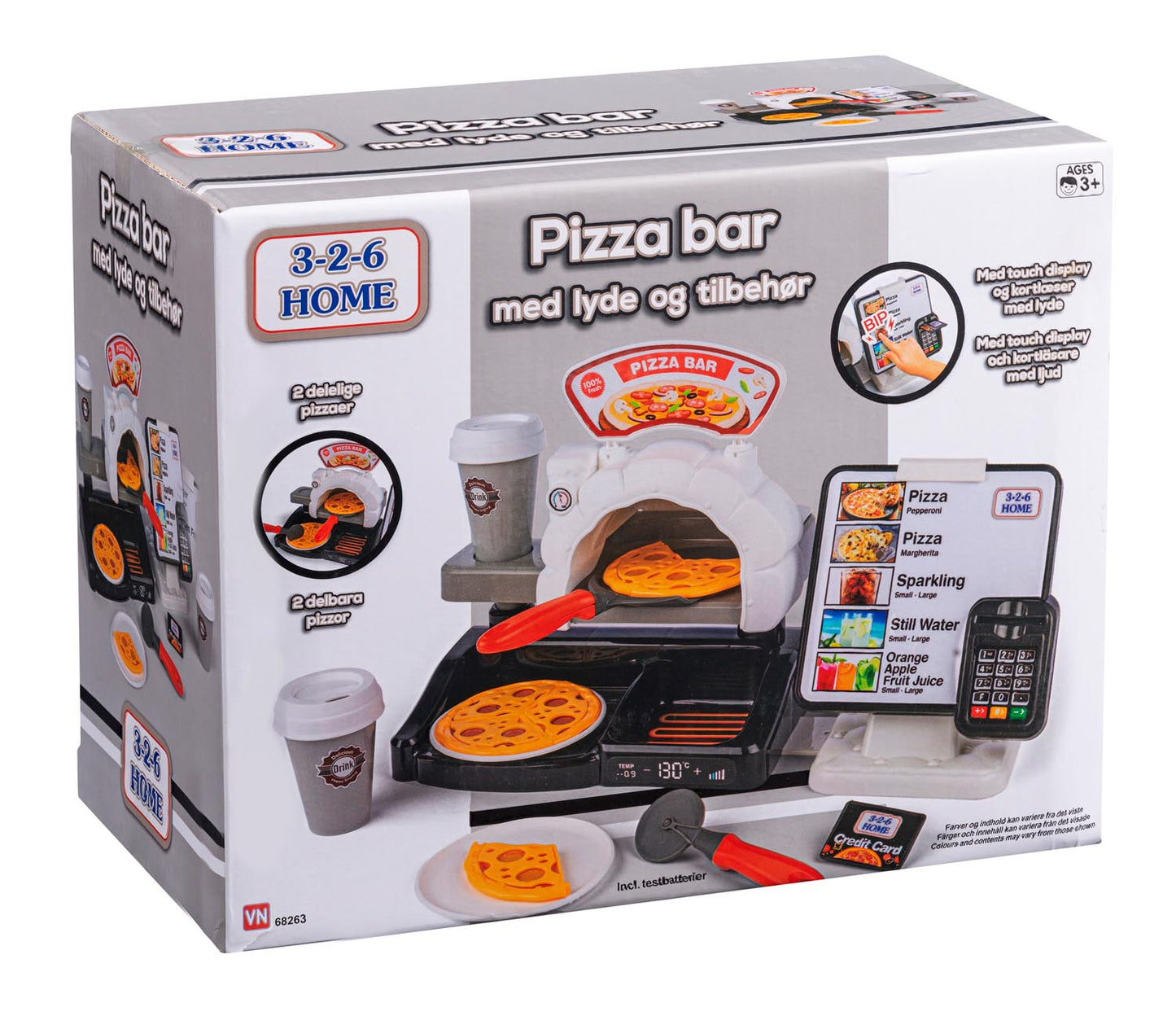 3-2-6 Pizzabar med lyde og tilbehør.