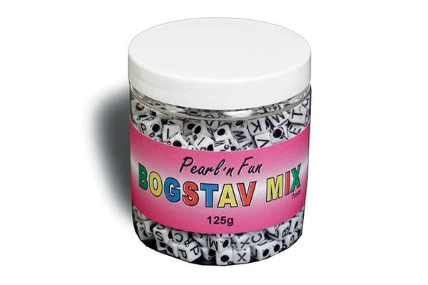 Pearl ´n Fun Pearl`n fun bogst028178847265aver 7mm sort/hvid 125g bøtte