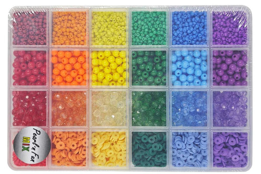 Pearl ´n Fun Perlemix i farvenuancer 3-6mm, 6 farver