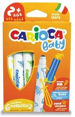 CARIOCA Tusch m/børne greb 6stk