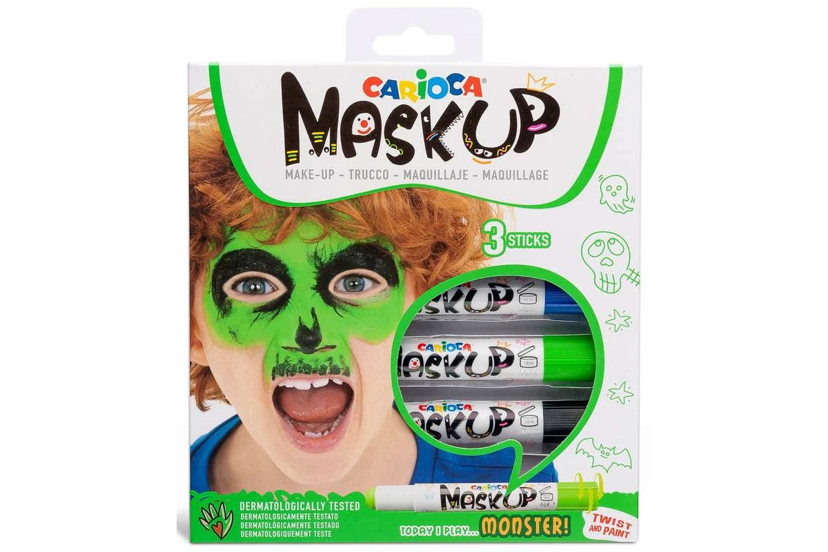 CARIOCA Mask Up sminkefarve stifter 3stk, monster