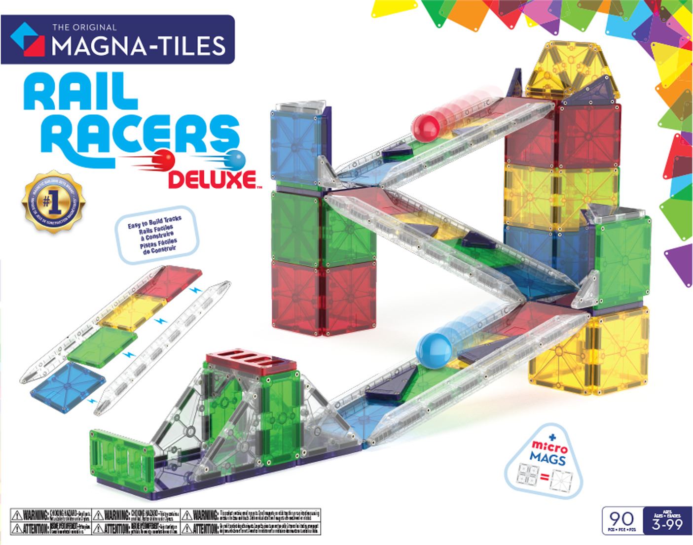 MAGNA-TILES® Deluxe Kuglebane – 90 dele 🎢🔮
