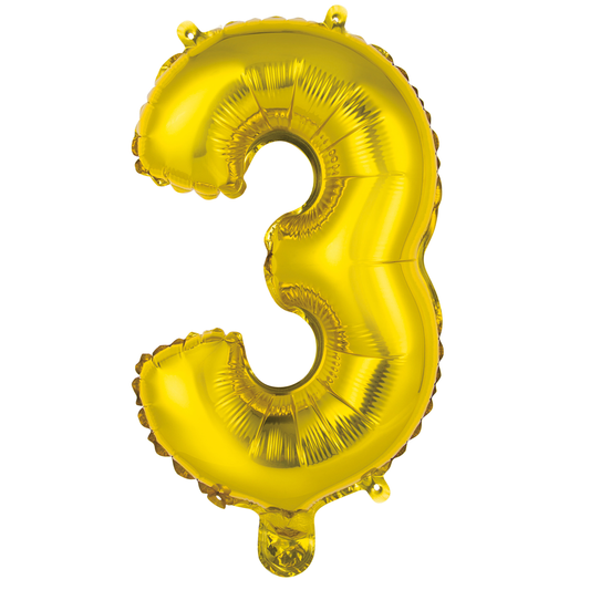 Folieballon 3 tal guld 41 cm