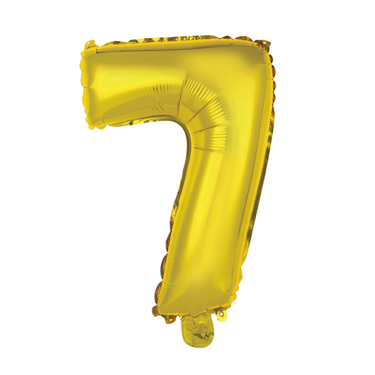 Folieballon 7  tal guld 41 cm