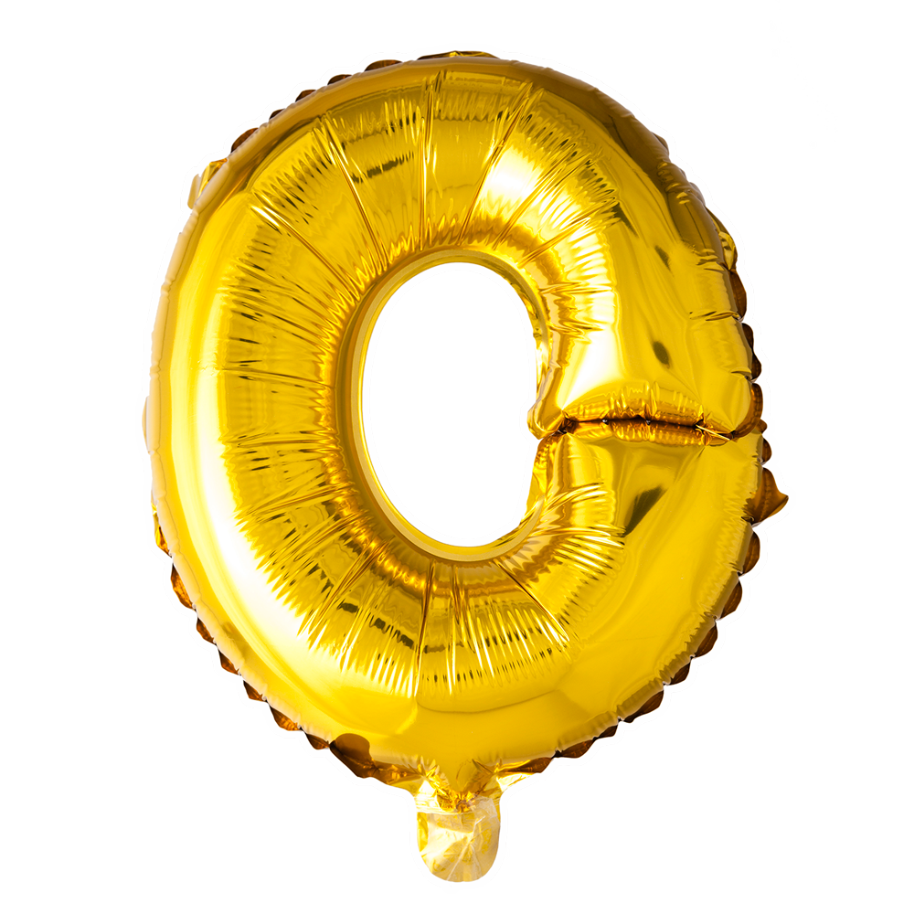 Guld ballon 41 cm bogstav O