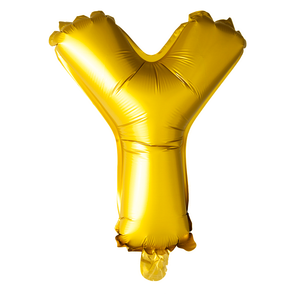 Guld ballon 41 cm bogstav Y