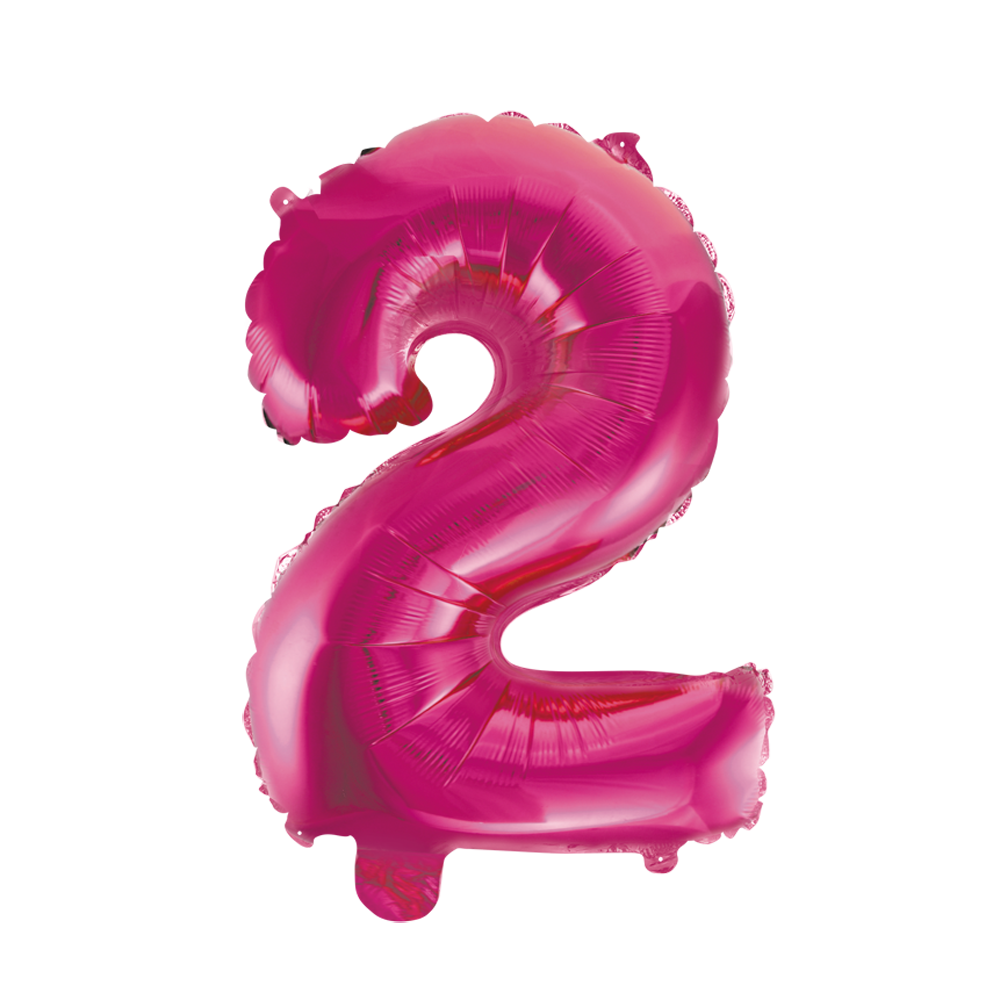 Folieballon 2 tal pink 41 cm