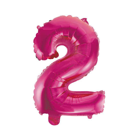 Folieballon 2 tal pink 41 cm