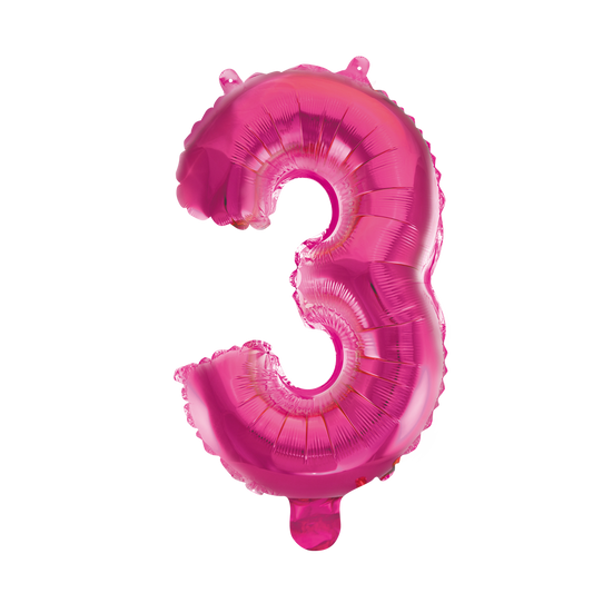 Folieballon 3 tal pink 41 cm