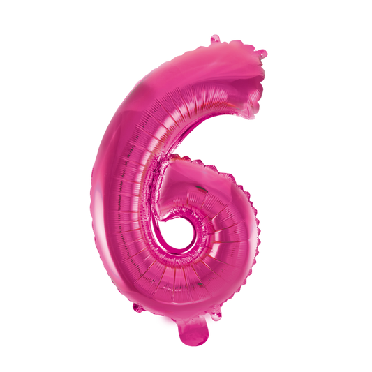 Folieballon 6 tal pink 41 cm