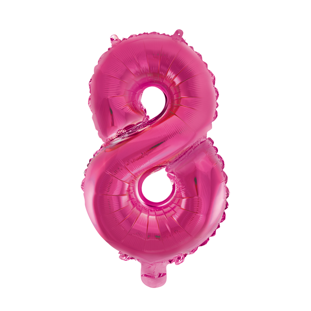 Folieballon 8 tal pink 41 cm