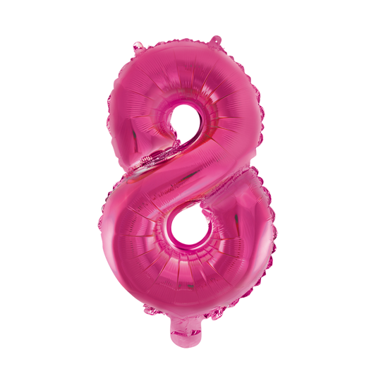 Folieballon 8 tal pink 41 cm