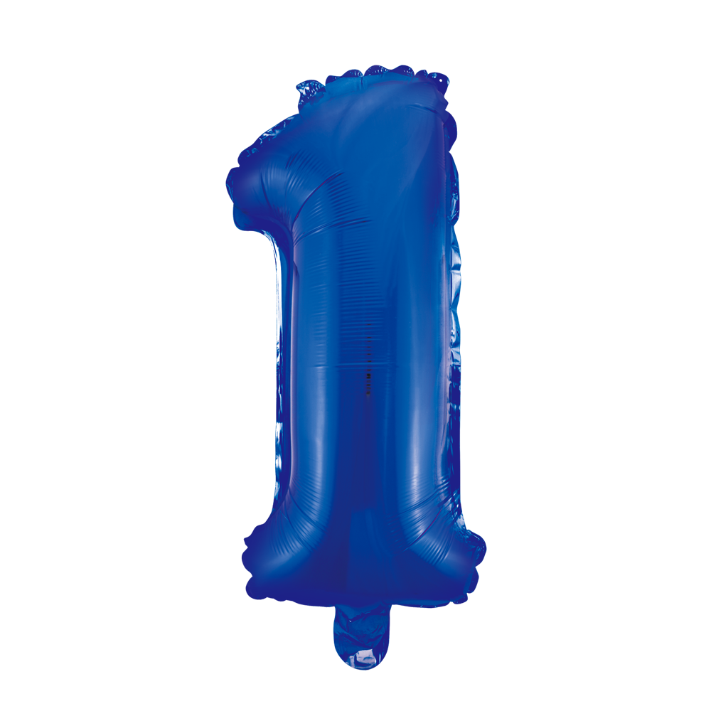Folieballon 1 tal satin blå 41 cm
