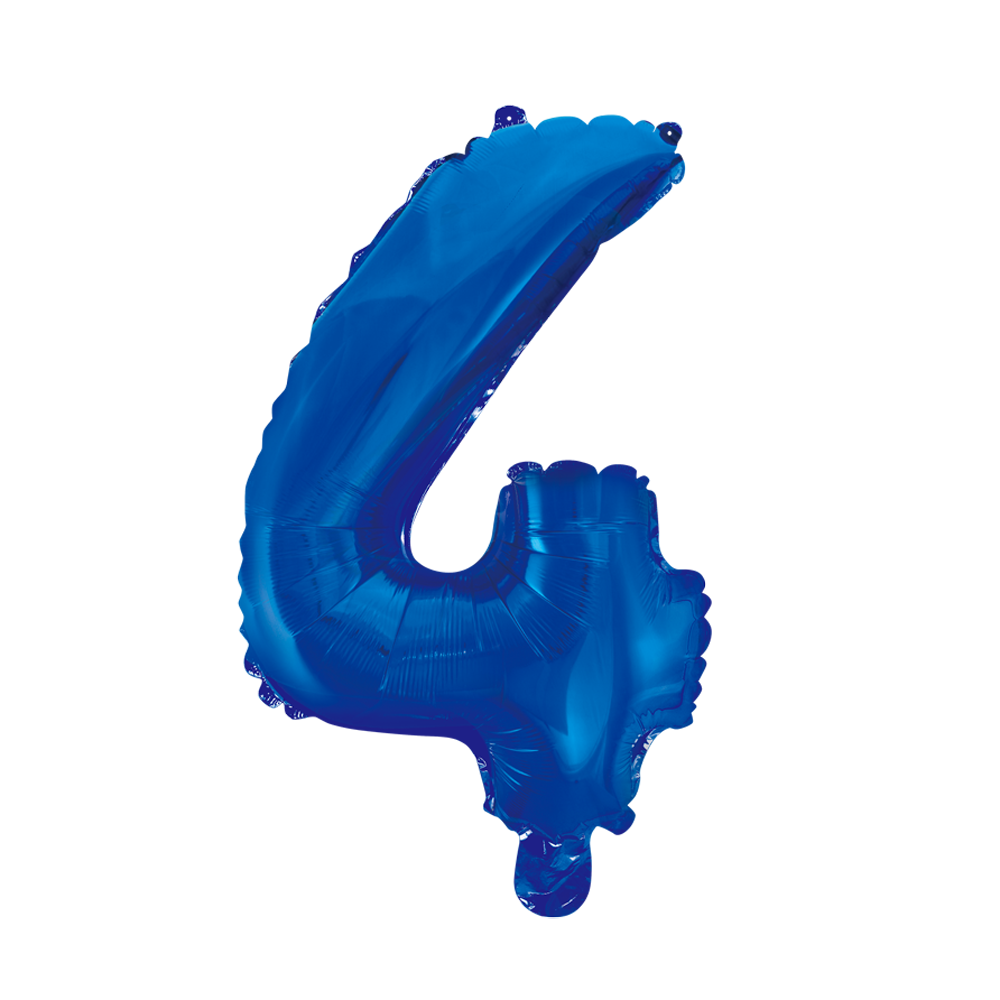 Folieballon 4 tal satin blå 41 cm