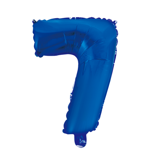 Folieballon 7 tal satin blå 41 cm