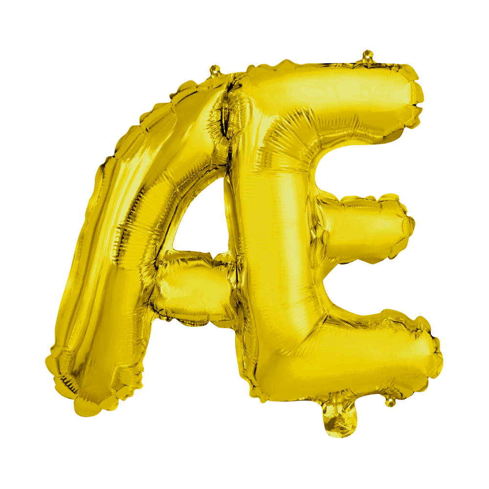 Guld ballon 41 cm bogstav Æ