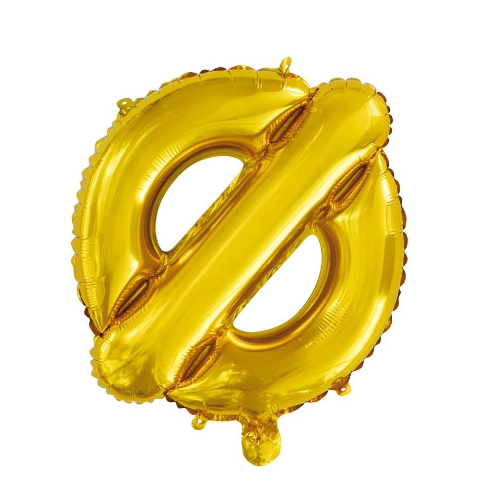 Guld ballon 41 cm bogstav Ø