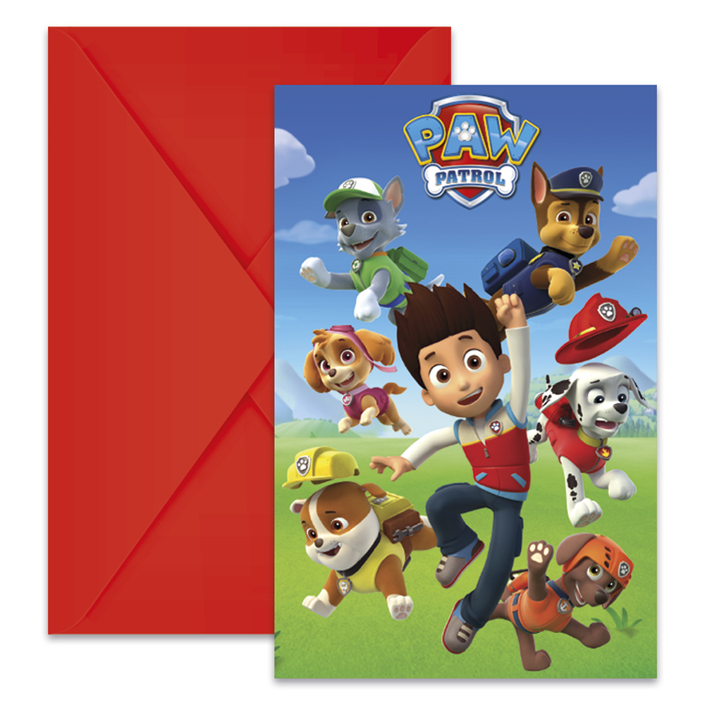 Paw patrol indbydelser