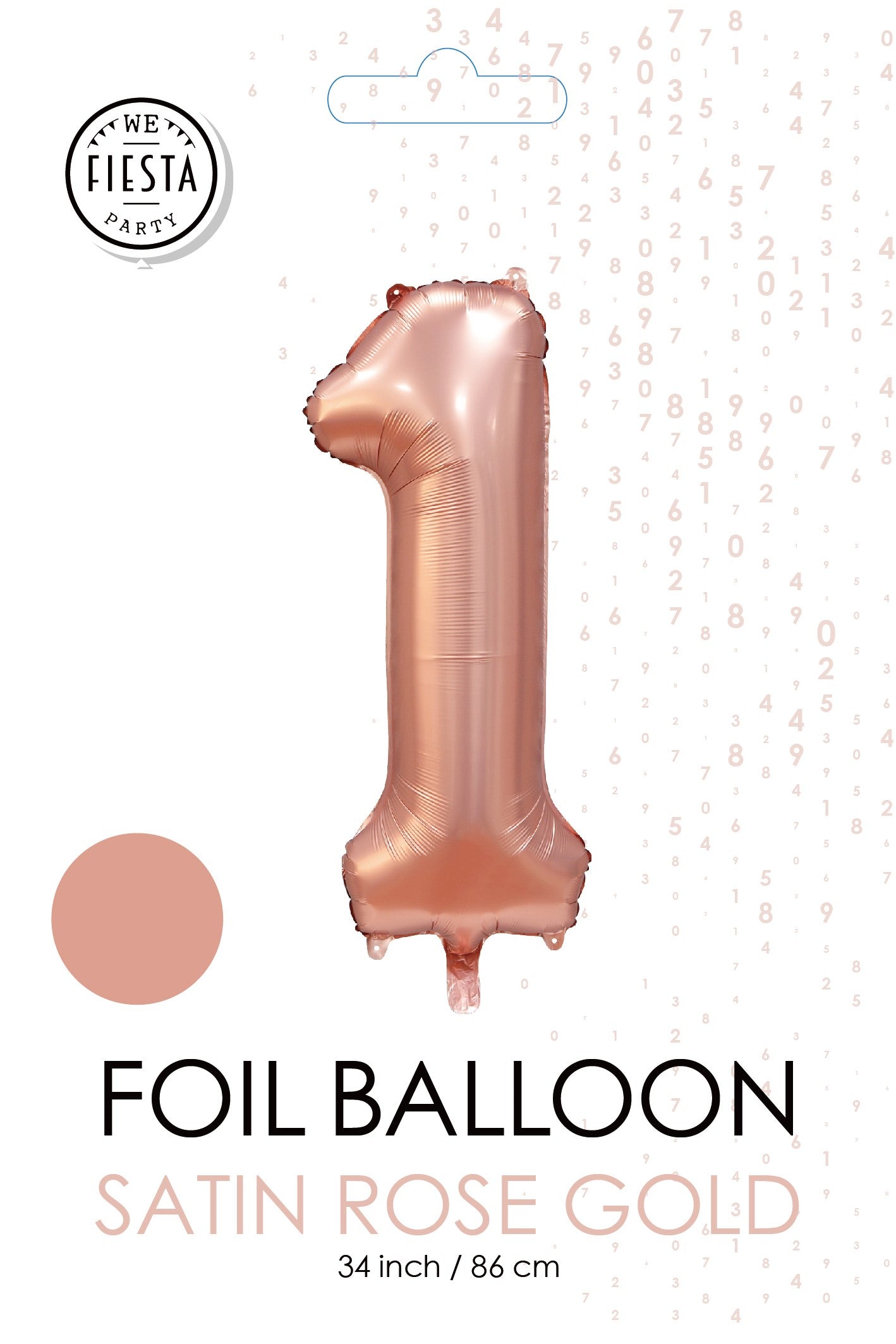 Folieballon 1 tal rosa guld 86 cm