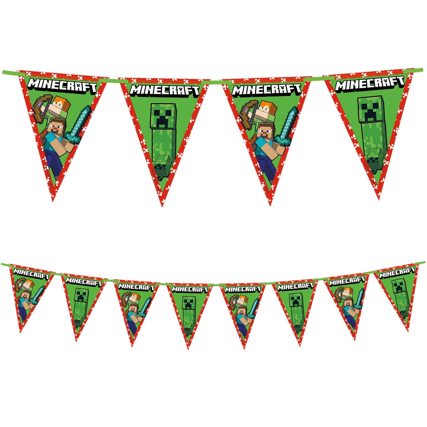 Banner med Minecraft vimpler
