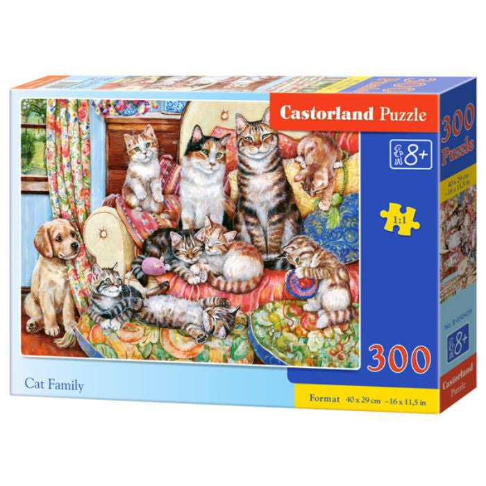 Castorland Puslespil Kattefamilie 300 brik, +8år