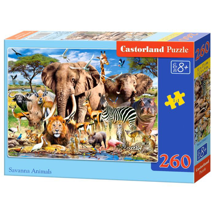 Castorland Puslespil Dyr på Savannen, 260 brik, +8år
