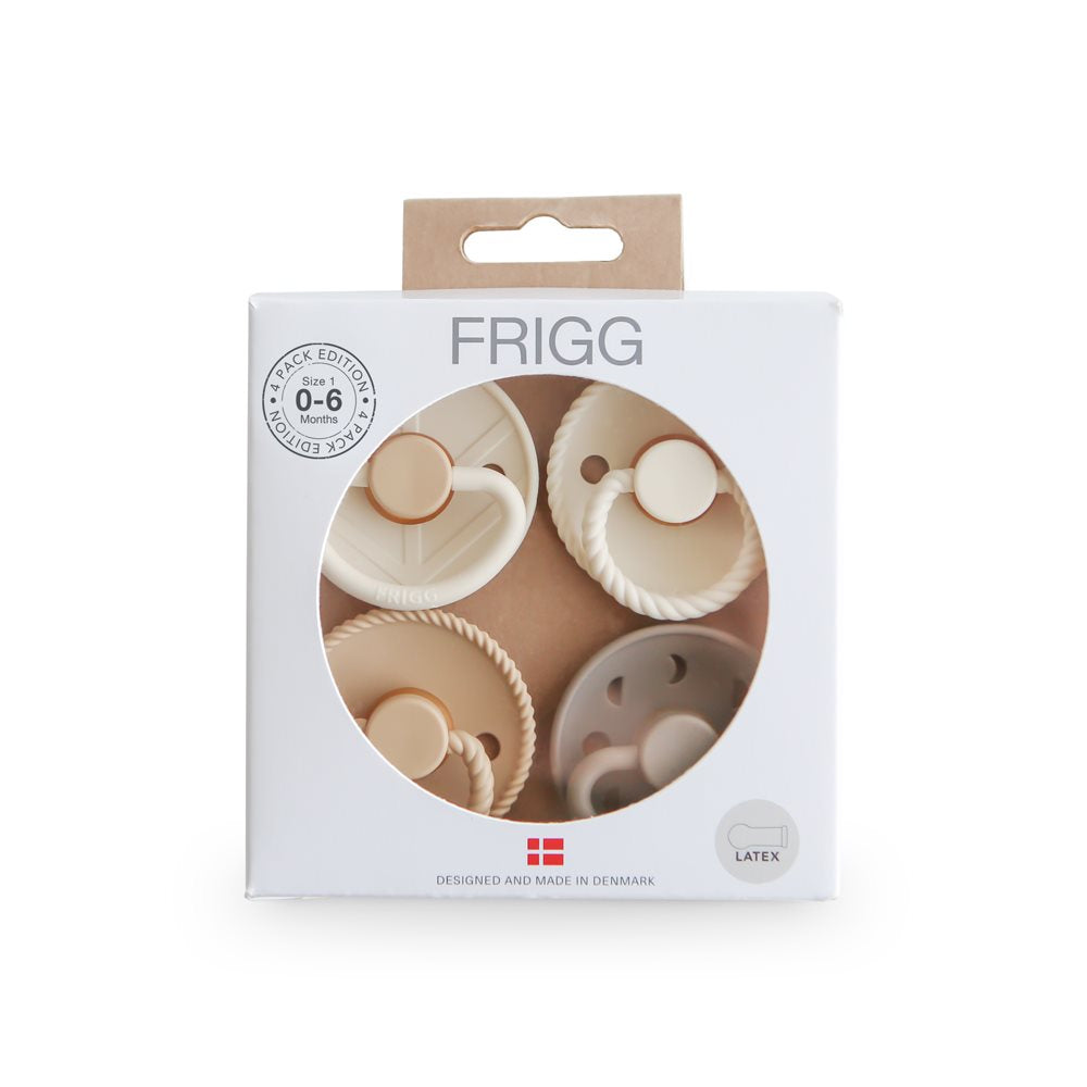 Frigg 4 pk Crystal sparkle sutter size 1 creme