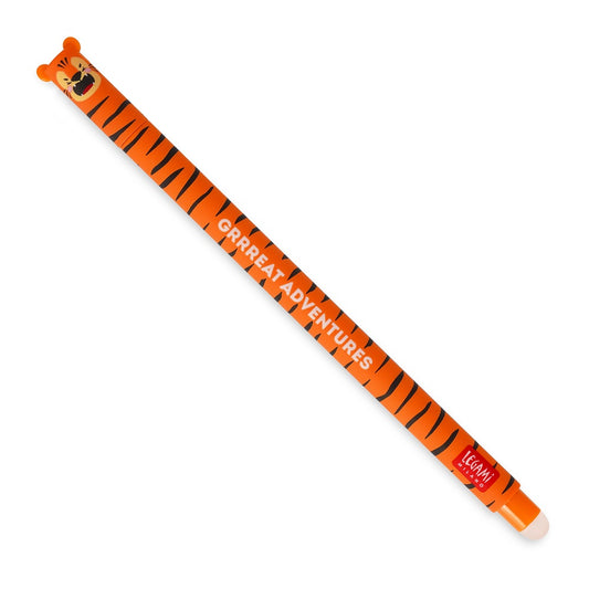 Erasable gel pen, Tiger, orange, gelpen med blæk der kan viskes ud