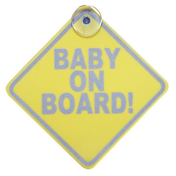 Skilt Baby on board reflex