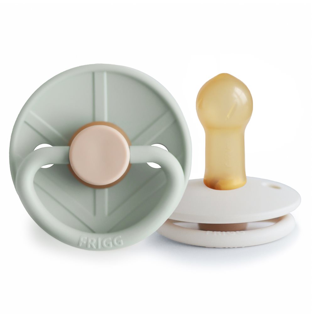 Frigg 2 pk natural latex sutter size 2 blå/creme