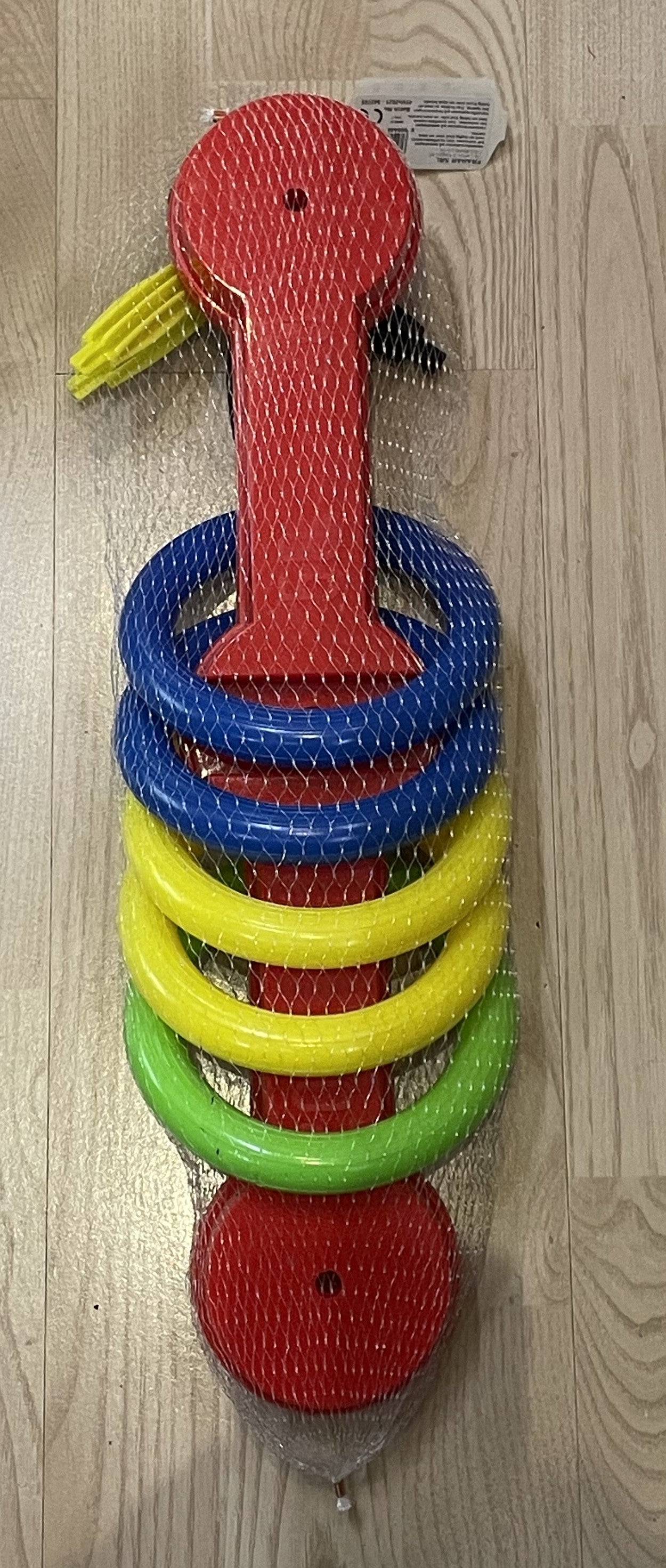 Ringspil. Med 5 tykke ringe.