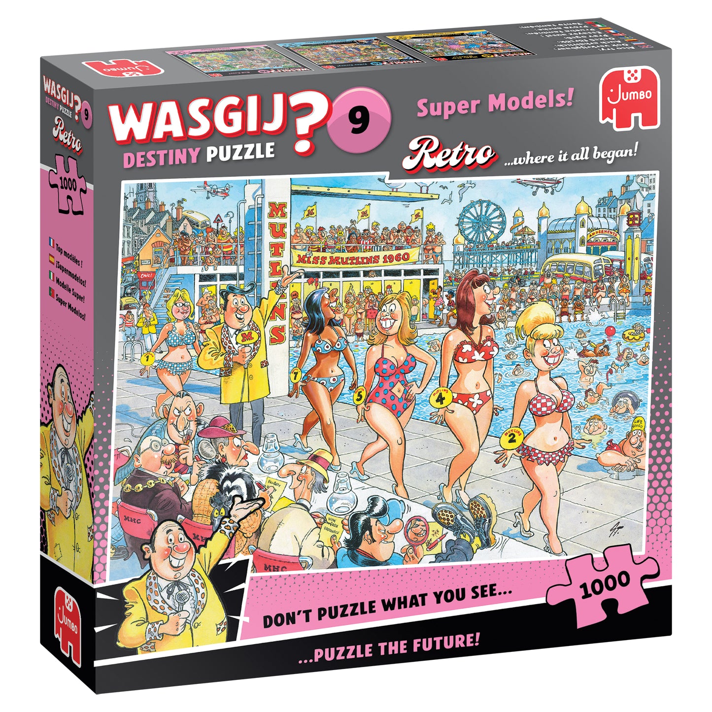 Wasgil Puslespil Retro Destiny 9 - Super Models! 1000 Brikker