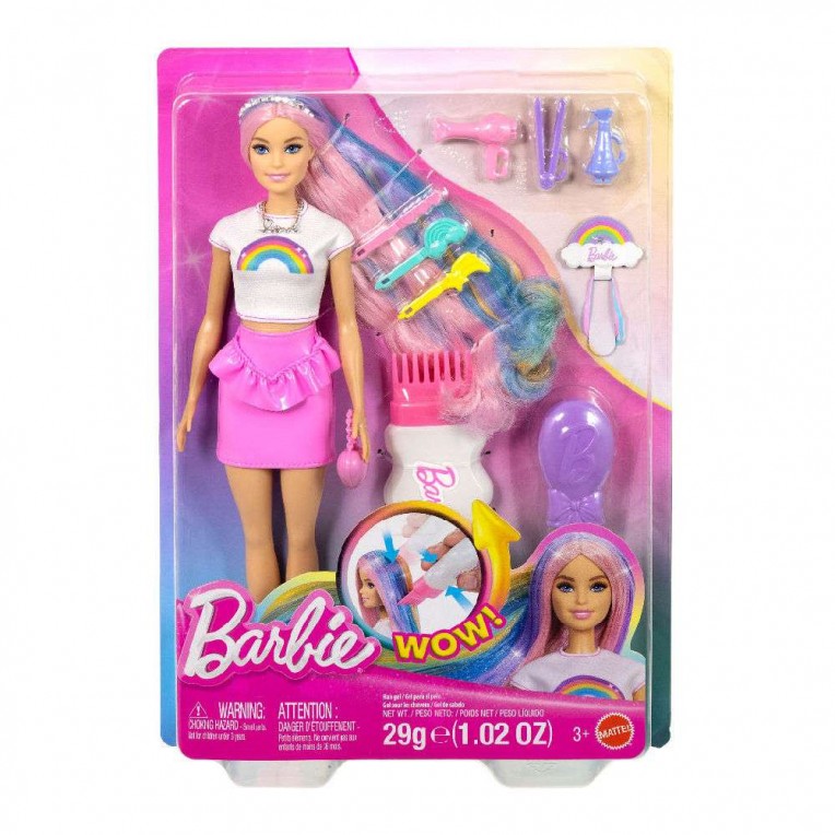 Barbie Regnbue Glitter Hår