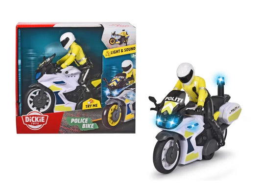 SOS Politimotorcykel dansk 17cm, Yamaha, friktion lyd+lys
