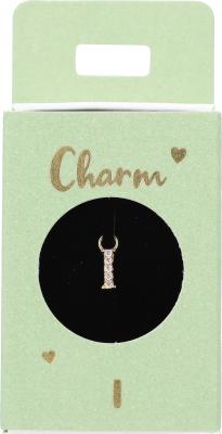 Charms til Ørering guld bogstav I