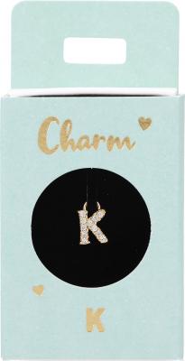 Charms til Ørering guld bogstav K