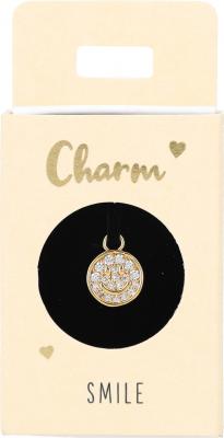Charms til ørering guld smil, Smile
