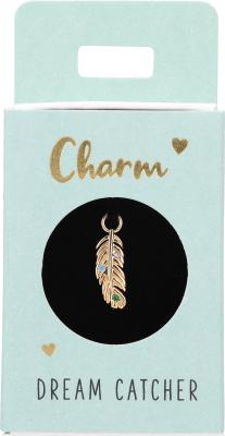 Charms til ørering guld fjer, Dream Catcher