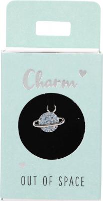 Charms til ørering sølv planet, out of space