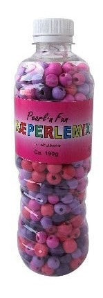 Pearl`n Fun Træperlemix 190 gr. Pink/Lilla