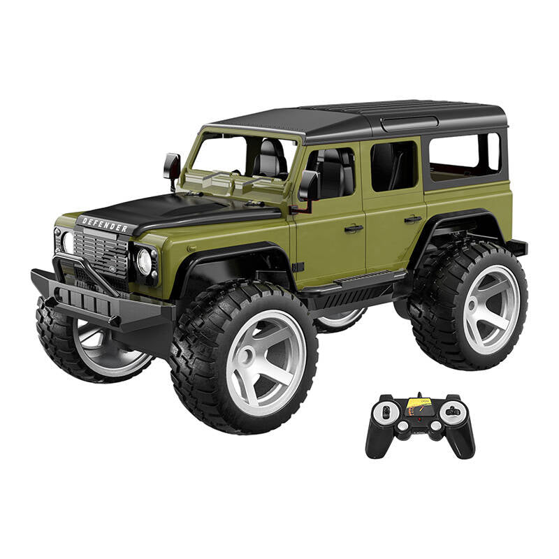 RC fjernstyret bil 1:14 Double Eagle (mørkegrøn) Land Rover Defender
