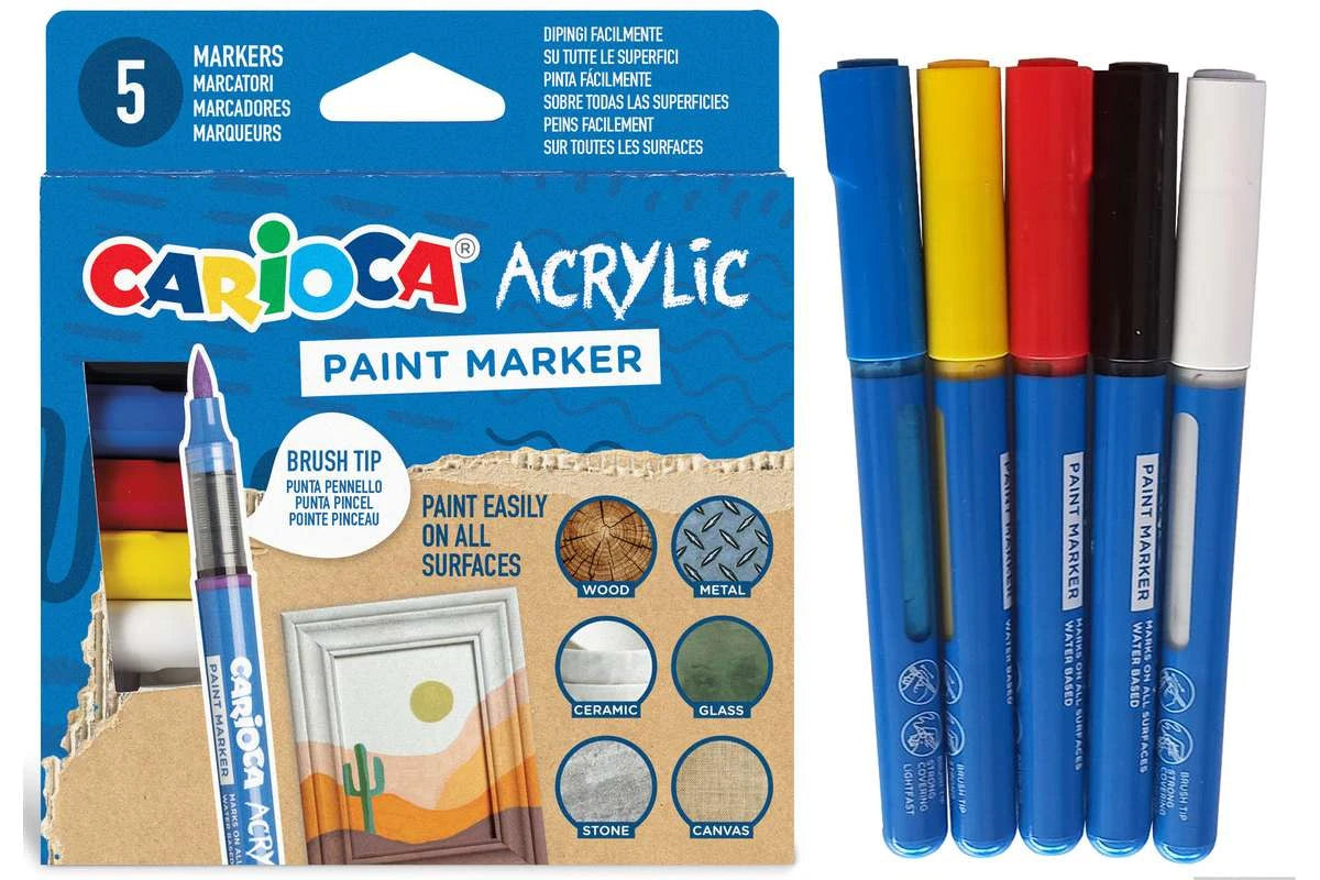CARIOCA Acrylic paint marker 5stk. ass.