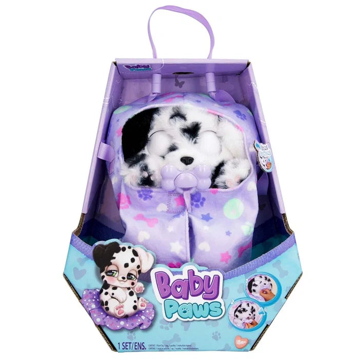 Baby Paws Spotty Dalmatineren 24 cm Med lyde, tæppe, sut og sutteflaske