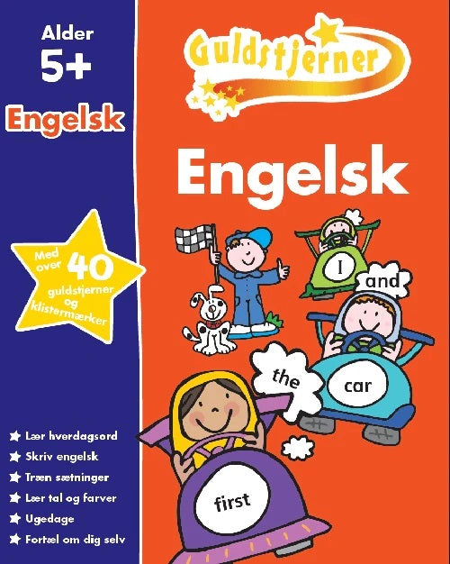 Guldstjerner Opgavehæfte Engelsk 5 år+