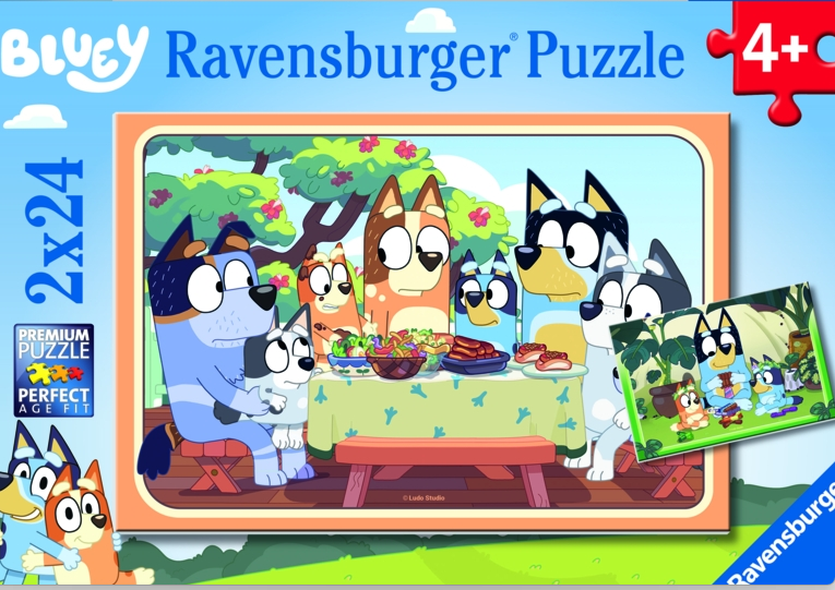 Puslespil med Bluey 2x24 brikker