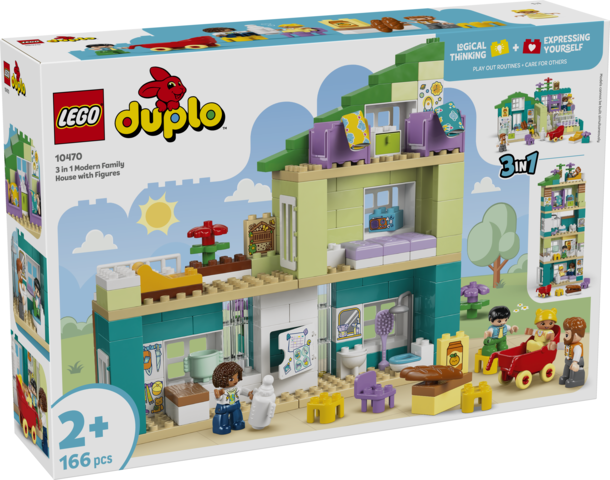 LEGO Duplo 3-i-1 Moderne familiehus med figurer 10470