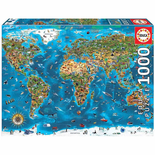 Educa Puslespil Worlds Wonders 1000 Brikker