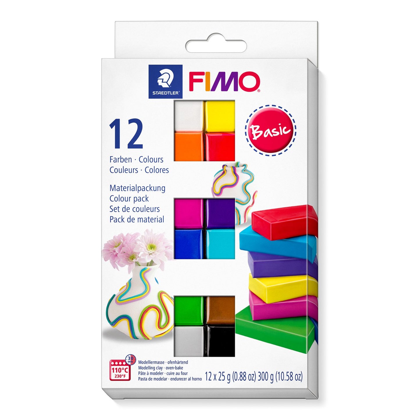 FIMO ler sæt med 12 farver Basic