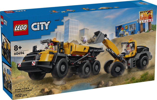 LEGO Frontlæsser og lastbil med tip 60494