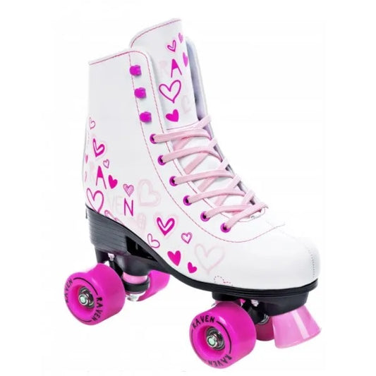 Raven Trista HVID/PINK Side By side rulleskøjte 31-34